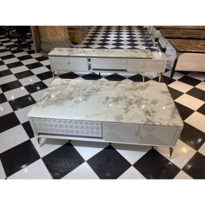 Hàng HOT GIÁ SỈ combo bàn trà + kệ tivi nhập khẩu mặt đá pandora