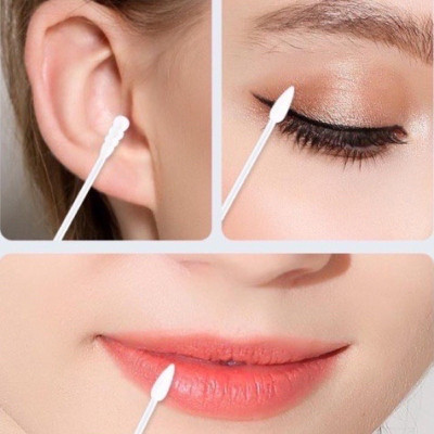 Sản phẩm dụng cụ trang điểm làm đẹp _ Combo hộp 200c tăm bông ráy tai lớn cao cấp với 2 đầu tăm thiết kế hình dáng khác nhau làm sạch sâu bên trong , an toàn và tiện lợi