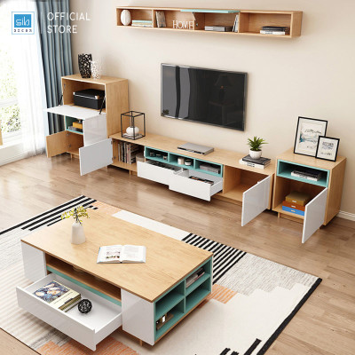 Set Kệ Tivi, Bàn Trà, Tủ gỗ, Kệ Treo Tường Hiện Đại Đa Màu Sắc Thương Hiệu SIB Decor TV81