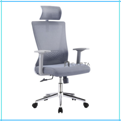 Ghế lưới trưởng phòng bọc nệm vải có tựa đầu chân xoay tăng giảm nhập khẩu hiện đại CM4295-M