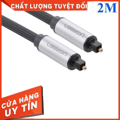 Cáp audio quang (Toslink, Optical)vỏ nhôm Ugreen 10540 kết nối loa âm li với DVD, VCD, Mini Disc, Tivi... - Hàng Chính Hãng