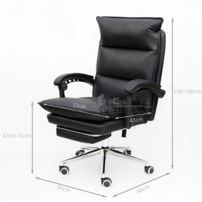 Ghế văn phòng nệm dày ngủ trưa có gác chân nhập khẩu CR4110-P