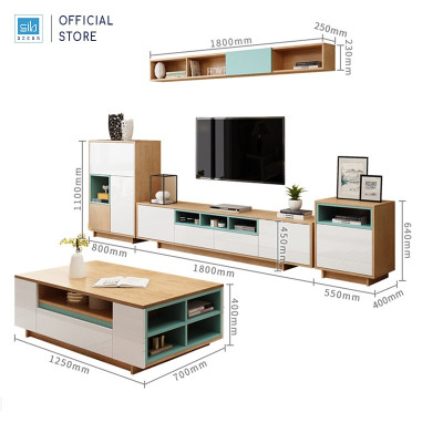 Set Kệ Tivi, Bàn Trà, Tủ gỗ, Kệ Treo Tường Hiện Đại Đa Màu Sắc Thương Hiệu SIB Decor TV81