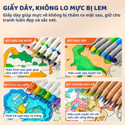 Cuộn tranh tô màu cho bé dán tường khổng lồ 4m*40cm Mideer Adhesive Colouring Scroll - Tranh tô màu nước cho bé