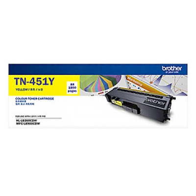 Mực In Laser Brother TN-451Y Vàng, Sử Dụng Cho Máy Brother HL-L8260CDN, HL-L8360CDW, MFC-L8690CDW, MFC-L8900CDW - Hàng Chính Hãng