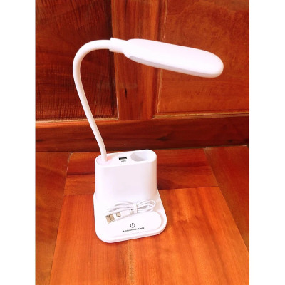 Đèn để bàn chống cân 4in1 (đèn, ngăn đựng bút, giá điện thoại, sạc usb) - Hàng chính hãng ( Giao màu ngẫu nhiên)