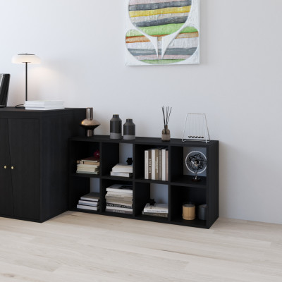 HAPPY FURNITURE , Kệ sách 8 ngăn - CHANN, KSA_101 , 106cm x 28cm x 54cm DxRxC