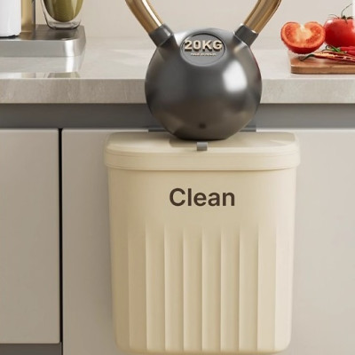 Thùng Rác Treo Tủ Bếp, Treo Nhà Vệ Sinh Nắp Lật 2 Chiều Bằng Nhựa PP Cao cấp - Hàng chính hãng (Màu ngẫu nhiên)