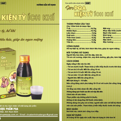 Kiện Tỳ Ích Khí PQA Hỗ Trợ Kích Thích Tiêu Hóa, Giúp Ăn Ngon Miệng Dùng Cho Trẻ Em Còi Xương Chậm Lớn Hộp 125ml