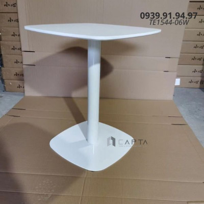 Bộ bàn tiếp khách vuông 2 ghế nhựa trong SL TE1544-06W / ICE Nội thất Capta