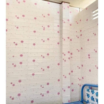 Bộ 15 Tấm Xốp Dán Tường 3D Hoạt Hình Bồ Công Anh Dễ Thương, Dày Dặn Chống Va Đậ