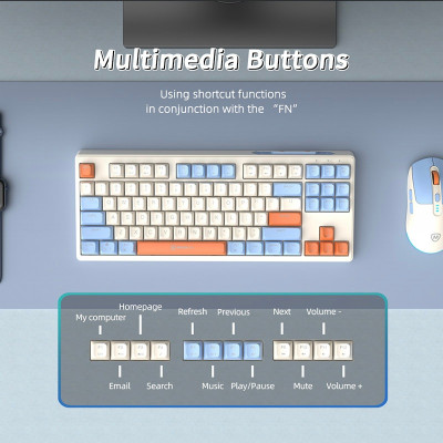 Bộ Bàn Phím Kèm Chuột Không Dây MicroPack Lifestyle KM-269W Tích Hợp Pin Sạc Kết Nối Không Dây 2.4G Hàng Chính Hãng