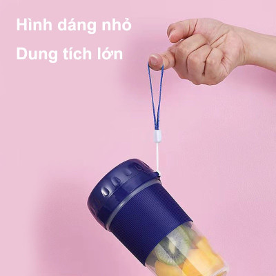 Máy Xay Sinh Tố Cầm Tay Mini Đa Năng 330ML Có Quai Xách  Chính Hãng MINIIN  - Xay Cực Nhanh 9s, An Toàn 