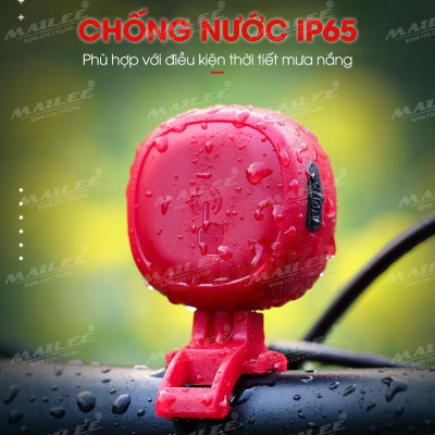 Còi Chuông Xe Đạp USB Cảm Ứng Có Đèn Bên Trong LD-69 Chống Nước Âm Thanh 90-110dB pin 300mAh Mai Lee