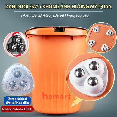 COMBO 4 Bánh Xe Mini Bi Thép Gắn Tủ Kệ Nội Thất Dán Đáy Thùng Rác Hộp Để Đồ Keo Siêu Dính Di Chuyển Đồ Đạc