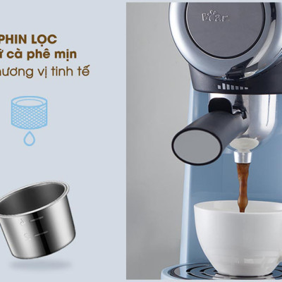 Máy Pha Cà Phê Bear KFJ-A02N1 Pha Nespresso, Americano, Cappuccino Tạo Bọt Sữa Dễ Dàng Có Tạo Bọt Sữa Dung Tích 240 ML Công Suất 800 W - Hàng Chính Hãng