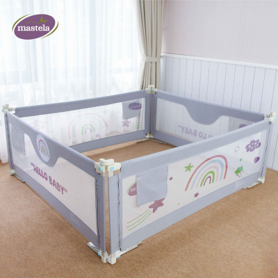 Thanh chắn giường cho bé điều chỉnh độ cao linh hoạt bảo vệ bé chống va đập, ngã lộn hình Hello Baby 4BABIES