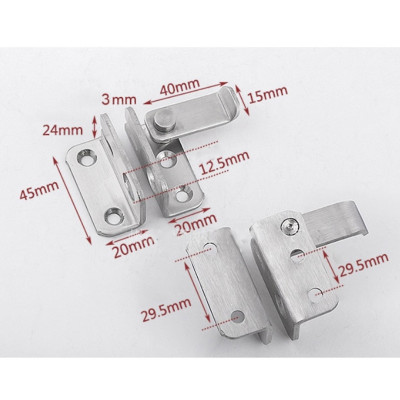 Chốt Khóa Cài Cửa Có Lỗ Cài KUNBE, Chốt Cửa Khóa Gài Cây Gạt, An Toàn Cao Cấp Tiện Dụng