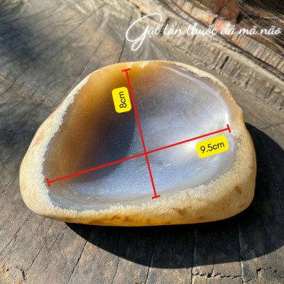 Gạt tàn thuốc đá mã não NHASAN GTT02 Sang Trọng & Độc Đáo nặng 500gr (KT: 9 x 12cm)