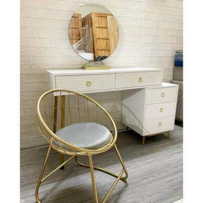 Hàng Siêu Cấp Bộ bàn ghế trang điểm: Bàn phấn hộp vuông 5 ngăn hiện đại kèm gương  - Giá Tại Xưởng