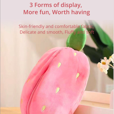 Thú nhồi bông thỏ cà rốt dâu tây 2 trong 1 - Size từ 18 đến 35cm - Quà tặng gấu bông thỏ siêu dễ thương - Gối ôm mềm mịn cho bé