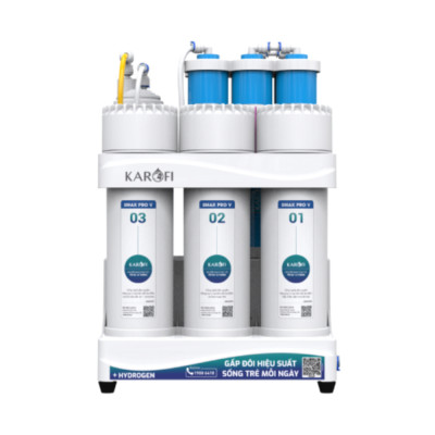 Máy lọc nước RO Karofi KAQ-U03 Pro, công nghệ Smax, bảo hành 36 tháng, hàng chính hãng