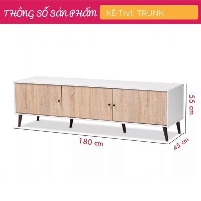 Tủ kệ tivi đẹp phòng ngủ SMLIFE Trunk