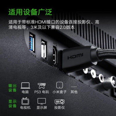 Ugreen UG40410HD118TK 2M màu Đen Cáp tín hiệu HDMI chuẩn 2.0 hỗ trợ phân giải 4K - HÀNG CHÍNH HÃNG