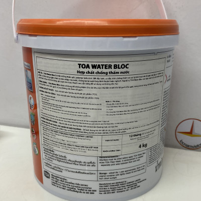 Chống thấm đàn hồi cho nền gạch cũ Toa Water Bloc 4Kg