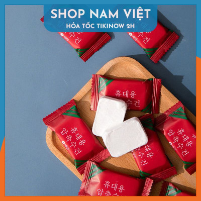 Khăn Giấy Nén Kiểu Viên Kẹo (Viên Tròn / Viên Vuông), Gói 20 Viên