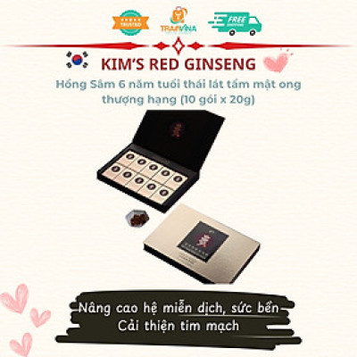 Hồng Sâm 6 năm tuổi thái lát tẩm mật ong thượng hạng Kim