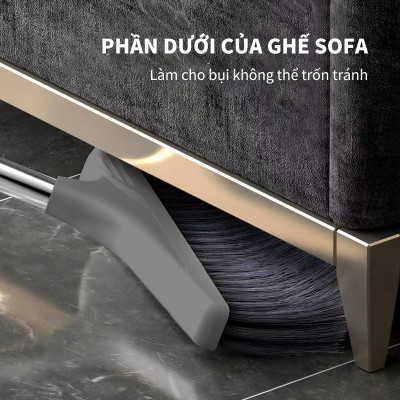 Chổi Quét Nhà Gấp Gọn Thông Minh Kèm Hót Rác Cán Dài 2 Trong 1 Đa Năng. Xoay 180 Độ Quét Sạch Mọi Ngóc Ngách Trong Nhà