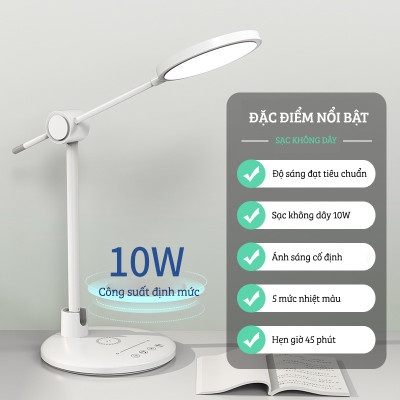 Đèn Bàn Học Làm Việc Đọc Sách FEIDASH TB55S / TB55SW Cho Ánh Sáng Tự Nhiên Giúp Bảo Vệ Mắt, Chống Cận Thị - Tích Hợp Sạc Không Dây Cho Điện Thoại -  Dễ Dàng Điều Chỉnh Độ Sáng Phù Hợp Nhu Cầu Sử Dụng - Có Chế Độ Hẹn Giờ - Đèn Led RGB Chuyển Màu Độc Đáo