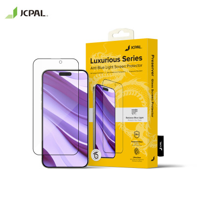 Kính Cường Lực Chống Ánh Sáng Xanh Cho iPhone 16 Pro Max/ 16 Pro/ 16 Plus/ 15 plus/ 16/ iphone 15, JCPAL Preserver Anti Blue_ Hàng chính hãng