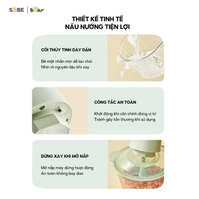 Máy xay thịt Bear lưỡi dao kép 1.8L SB-MX20A (Bản Quốc Tế) - Hàng chính hãng