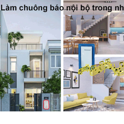 CHUÔNG CỬA KHÔNG DÂY DB658 (BLACK) THƯƠNG HIỆU KAWASAN