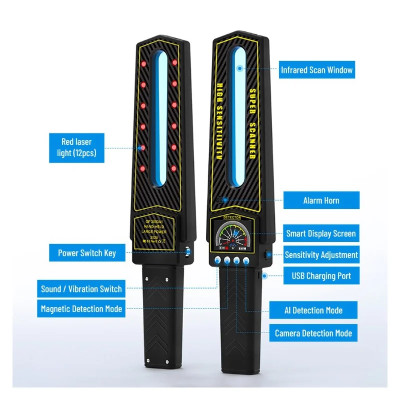 ROGTZ - Thiết bị phát hiện máy ghi âm, camera wifi, từ trường S699 - Máy phát hiện camera , máy ghi âm, định vị S699 - Hàng Chính Hãng