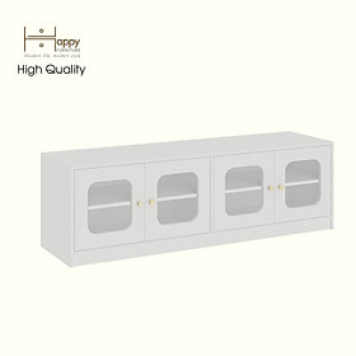 HAPPY FURNITURE , Kệ TV 4 cửa kính - NOAH , KTV_109 , 160cm x 45cm x 50cm DxRxC