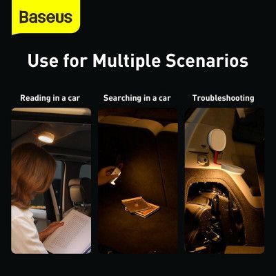 Đèn LED năng lượng mặt trời Baseus LED Night Light Magnet Incar Reading Lamp