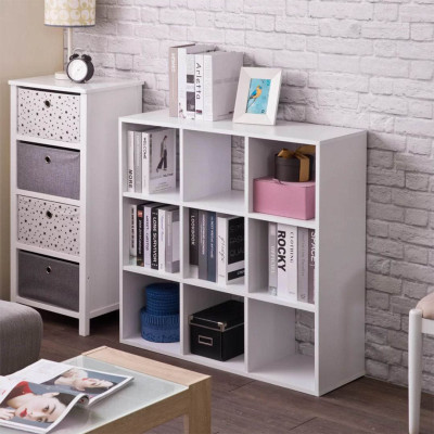 Giá sách bằng gỗ cho phòng khách SMLIFE Bunce