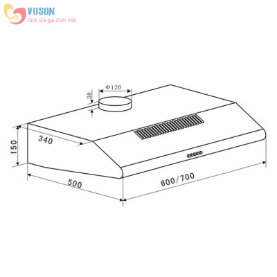 Máy Hút Mùi 60CF19S Hàng chính hãng