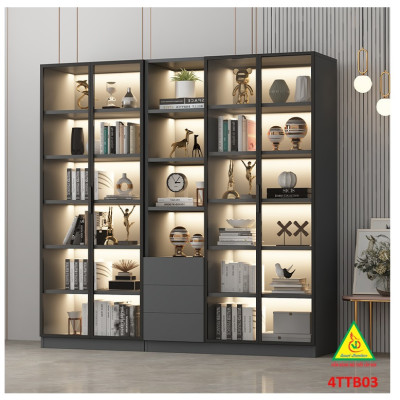 Tủ trưng bày sản phẩm cánh kính,  tủ đa năng 4TTB03 - Nội thất lắp ráp Viễn Đông Adv