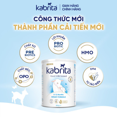 [Phiên bản mới] Sữa dê Kabrita số 1 cho trẻ 0-12 tháng - Lon 800g