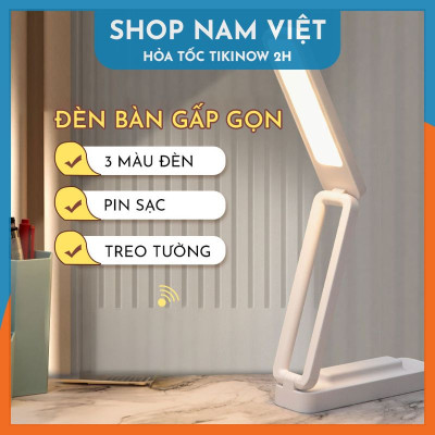 Đèn Bàn Gấp Gọn Treo Tường Tích Điện, Điều Chỉnh Ánh Sáng
