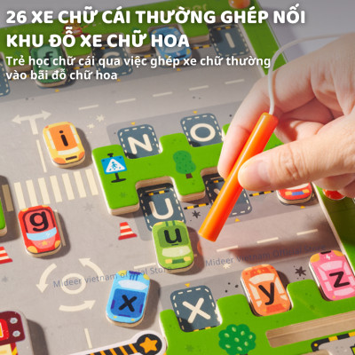 Bảng gỗ mê cung, bảng chữ cái cho bé Mideer Magnetic Maze · Parking Lot