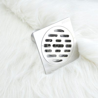 Phễu ga thoát sàn ngăn mùi hôi thoát nước nhanh inox 304 mặt mờ HIWIN FD-4320S