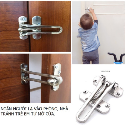 Chốt Cửa Inox, Khóa Chốt Trượt An Toàn Đề Phòng Người Lạ Đẩy Cửa Vào Phòng, Chống Mở Cửa Từ Bên Ngoài. Takyhome 3150bac