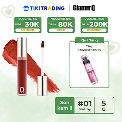 Son kem lì nhiều dưỡng GLAMRR Q LONG WEAR LIP CREAM 5g by Gilaa