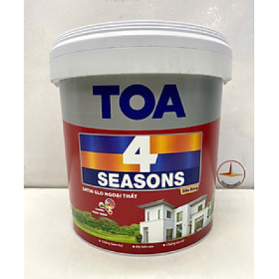 Sơn nước ngoại thất cao cấp TOA 4 Seasons Satin Glo siêu bóng màu vàng 7930 _ 5L