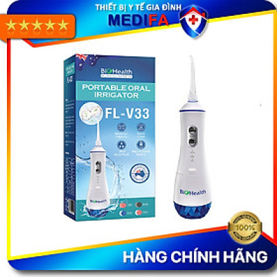 Tăm Nước Biohealth FLV33 Kèm 4 Đầu Xịt Giúp Làm Sạch Răng Nướu, Giảm Viêm Lợi, Sâu Răng